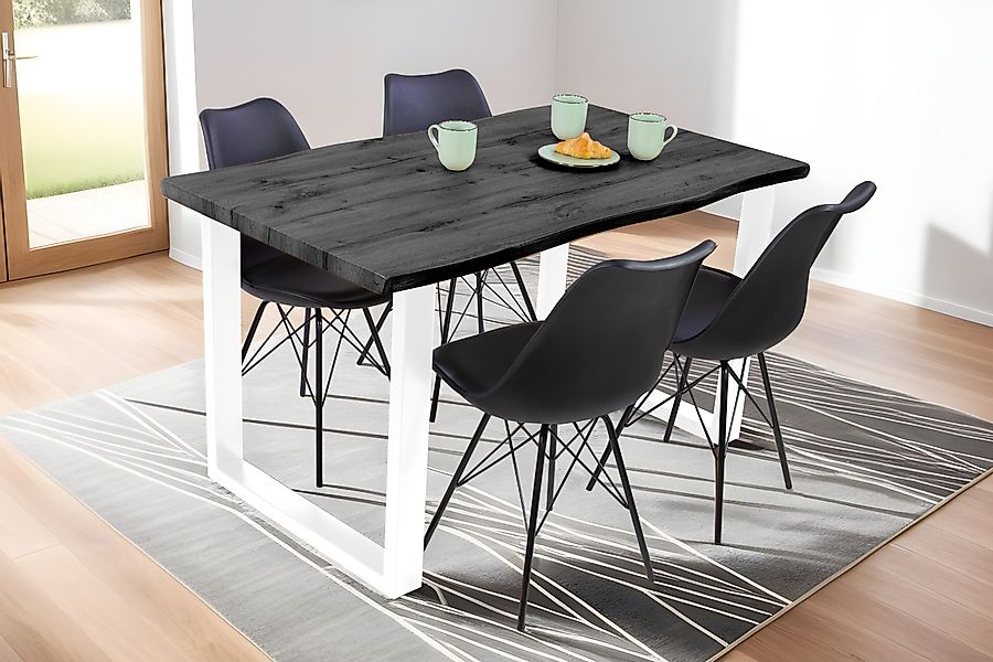 Loreno® Esstisch Josy, Holz Grau-Optik, Baumkante, günstig online kaufen