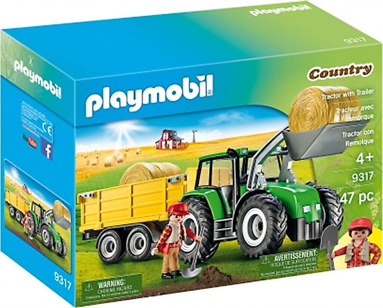 Playmobil® Playmobil Country 9317 - Traktor mit Anhänger Konstruktions-Spie günstig online kaufen