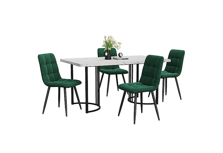 Flieks Essgruppe, (Set, 5-tlg., 140×80cm Tischplatte), Esstisch mit 4 Stühl günstig online kaufen