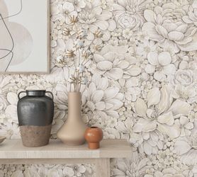 Marburg Vliestapete Flower, geprägt, matt, Blattmotiv günstig online kaufen