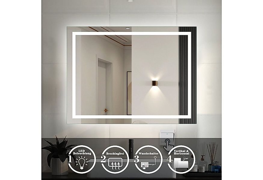 duschspa Badspiegel 50-160 cm Kaltweiß Beschlagfrei, Wandschalter günstig online kaufen