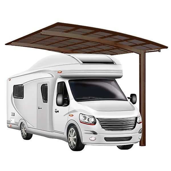 Ximax Runddach-Einzelcarport Portoforte Caravan Typ 60 Standard Mattbraun günstig online kaufen