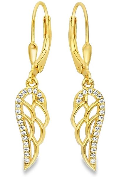 Limana Paar Ohrhänger hängende Ohrringe 925 Silber 18k vergoldet Engel-Flüg günstig online kaufen