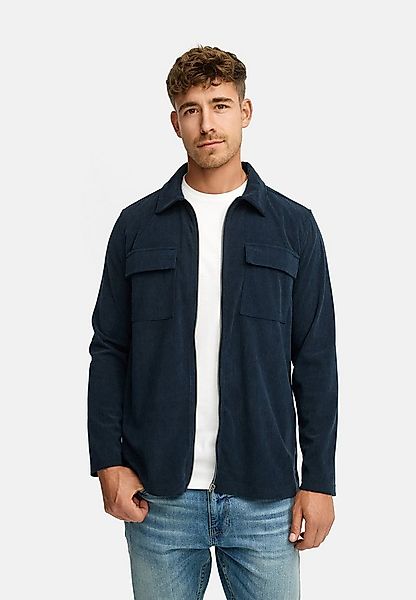 Indicode Langarmhemd Herren INNemoto Zip Herrenhemd Langarm Leichtes Zip-He günstig online kaufen