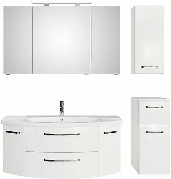 Saphir Badmöbel-Set »Serie 4010 4-teilig Keramik-Waschtisch mit LED-Spiegel günstig online kaufen