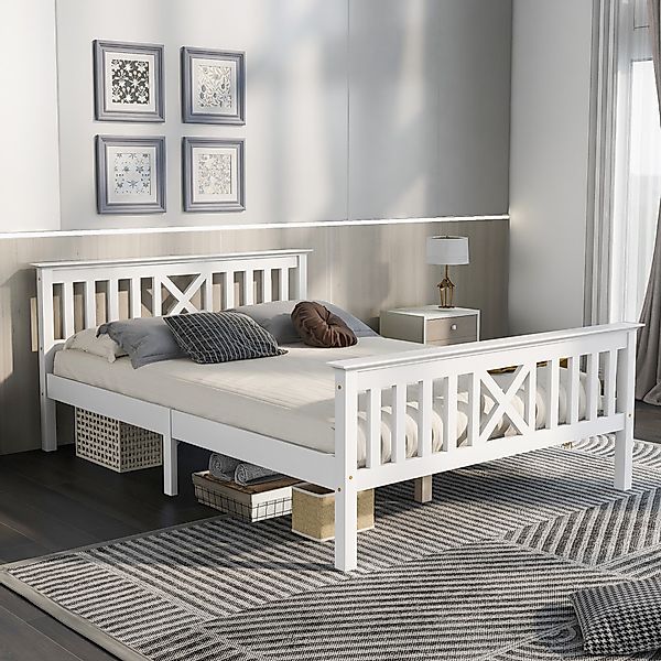 Bettgestell 140x200, Doppelbett 140x200 cm, mit Stauraum, ohne Matratze, X- günstig online kaufen