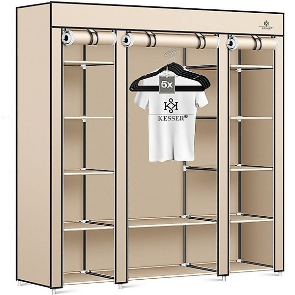 KESSER Kleiderschrank Stoffschrank Stabil mit Kleiderstange & Ablagen, Inkl günstig online kaufen