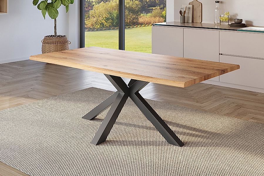 SAM® Esstisch Juliane, Holz Wildeiche-Optik, verschiedene Metallgestelle, B günstig online kaufen