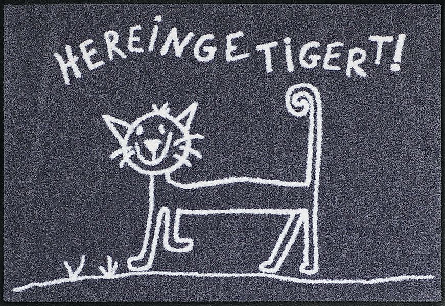 Salonloewe Fußmatte Fußmatte "Hereingetigert", eckig, Höhe: günstig online kaufen