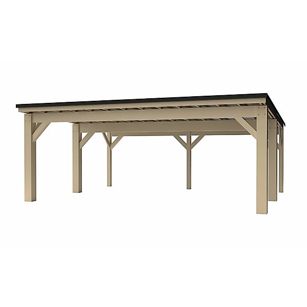 Holzbrüder Carport Ralf 42 250 kg/m² Natur-Schwarz günstig online kaufen