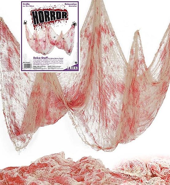 Fries Stoff XXL Horror Halloween Deko Stoff Blut Party 183 x 76 Basteln Wan günstig online kaufen