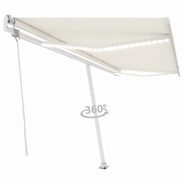 Automatische Markise Mit Led & Windsensor 500x350 Cm Creme günstig online kaufen