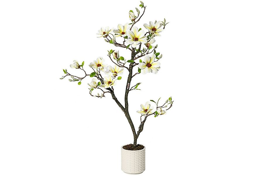 Kunstbaum Künstlicher Magnolienbaum Kunstpflanze Magnolie, GarveeMore, Höhe günstig online kaufen