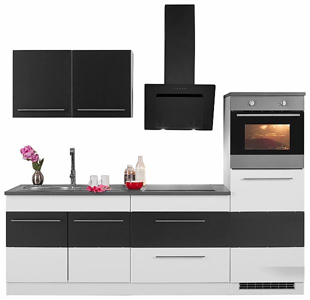 KOCHSTATION Küchenzeile »KS-Trient«, Breite 240 cm, mit E-Geräten, mit Arbe günstig online kaufen