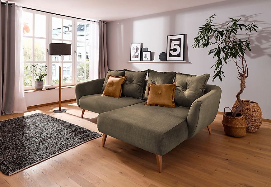 Home affaire Ecksofa "Baggio formschöne Polsterecke, bequem, Breite 277cm, günstig online kaufen