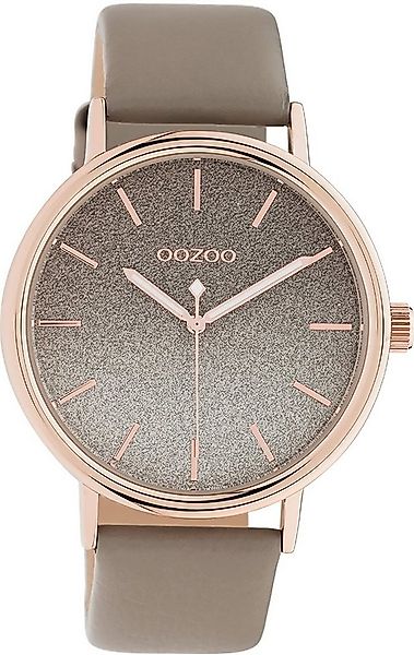 OOZOO Quarzuhr Oozoo Damen Armbanduhr braun taupe, (Analoguhr), Damenuhr ru günstig online kaufen