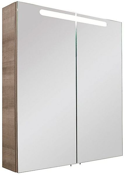 FACKELMANN Badezimmerspiegelschrank A-VERO LED Spiegelschrank 70 cm, Grau h günstig online kaufen