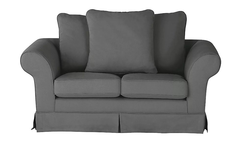 Hussensofa - grau - 166 cm - 70 cm - 92 cm - Polstermöbel > Sofas > 2-Sitze günstig online kaufen