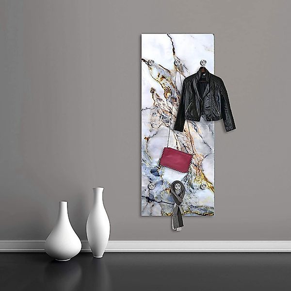queence Garderobenleiste Marlik, Wanddeko, Wandgarderobe, Marmor günstig online kaufen