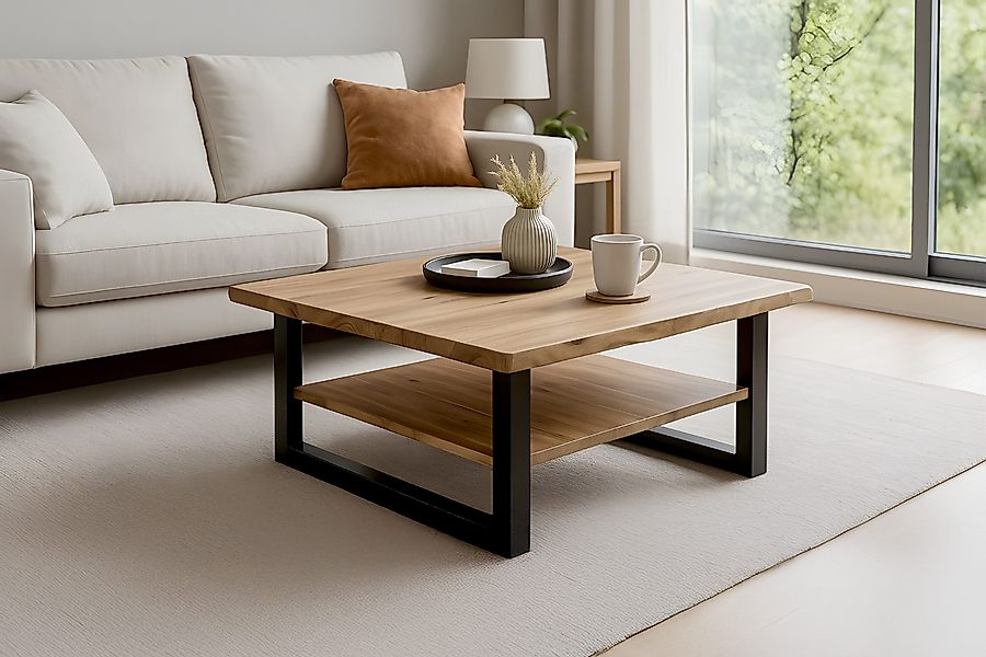 Loreno® Couchtisch Patrick, Baumkante, Akazie massiv, günstig online kaufen
