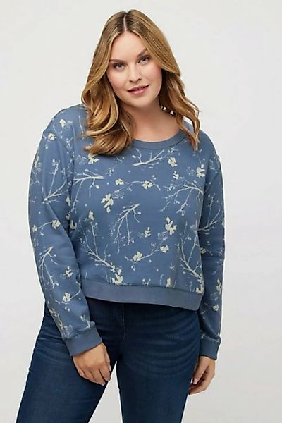 Ulla Popken Sweatshirt Sweatshirt Oversized kurz Rundhals Langarm günstig online kaufen