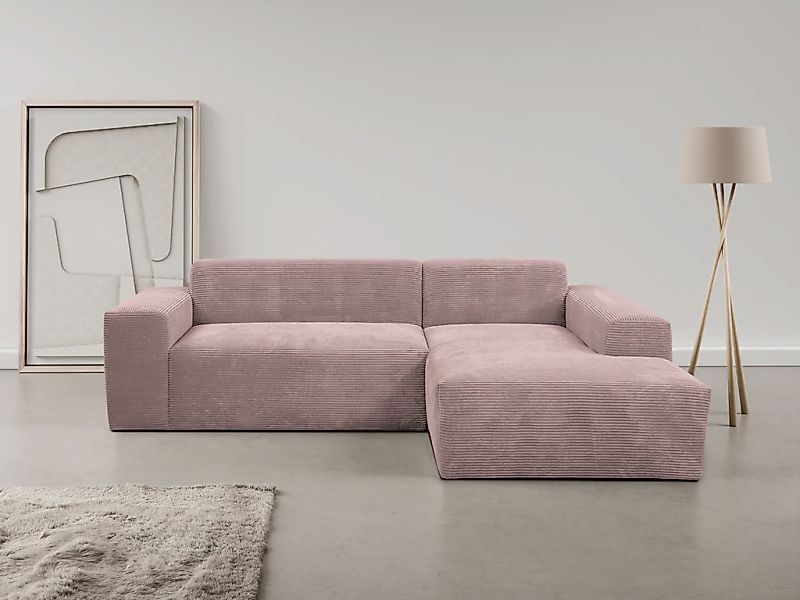 WERK2 Ecksofa "Zeus-L modern und zeitlos, Breite 253cm, bequemes Sofa", Cur günstig online kaufen