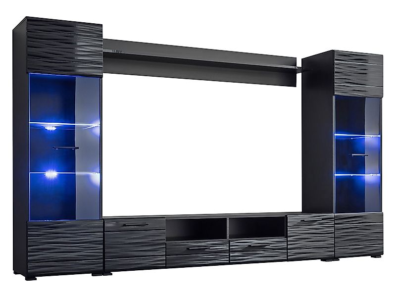 MIRJAN24 Wohnwand Modica, (4er-Set, 2x Vitrine, günstig online kaufen