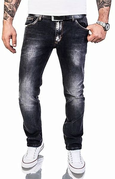 Rock Creek Slim-fit-Jeans Herren Jeans Stonewashed Dunkelgrau RC-2143 günstig online kaufen