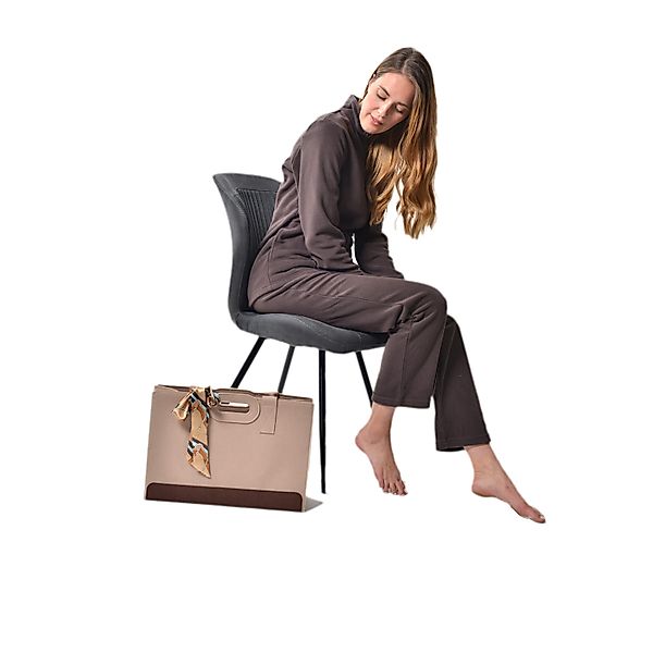 RAIKOU Freizeittasche Filztasche mit dekorativem Seidenschal günstig online kaufen