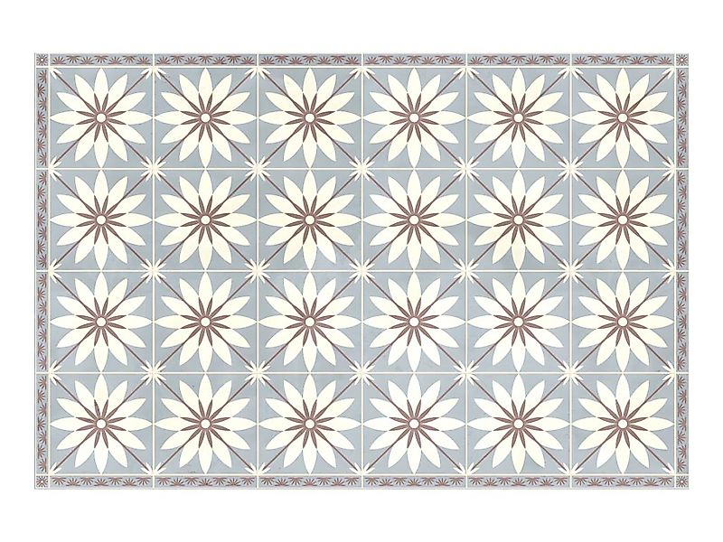 Teppich in Fliesen-Optik - 120 x 180 cm - Vinyl - FLORITA günstig online kaufen