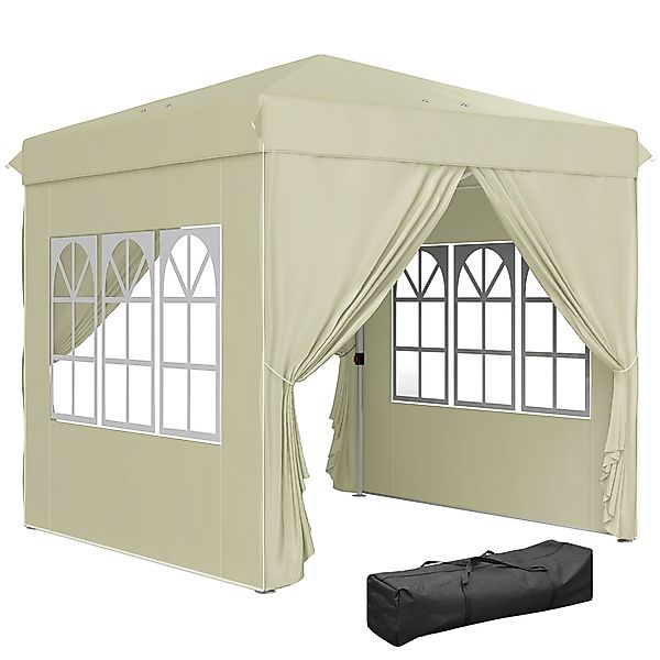 Outsunny Faltpavillon 2,5x2,5m, wasserabweisend stabil winterfest, günstig online kaufen