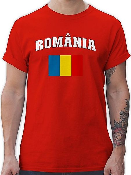 Shirtracer T-Shirt România Schriftzug mit Flagge, günstig online kaufen
