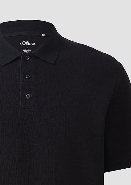 s.Oliver Kurzarmshirt Poloshirt aus Waffelpiqué günstig online kaufen
