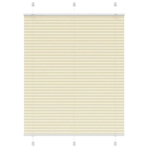 vidaXL Plissee Creme 110x100 cm Stoffbreite 109,4 cm Polyester 4015281 günstig online kaufen