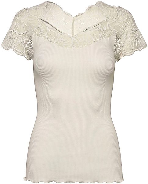 rosemunde T-Shirt elastischer Vintage-Spitzenbesatz, Kurzarm, gewellter günstig online kaufen