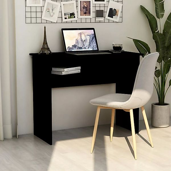 Schreibtisch Schwarz 90×50×74 Cm Spanplatte günstig online kaufen