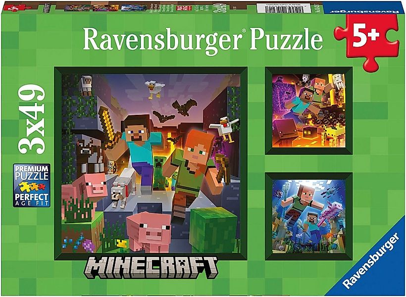 Ravensburger Puzzle Minecraft Biomes, 147 Puzzleteile, Made in Europe günstig online kaufen