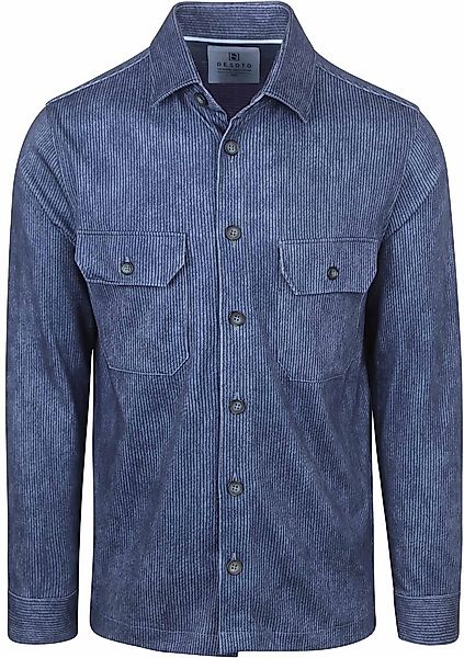 DESOTO Hemdjacke Cord Optics Blau - Größe M günstig online kaufen