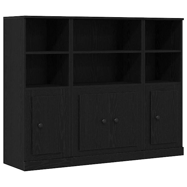 vidaXL Highboard Schwarz Eichen-Optik 132 x 35,5 x 103,5 cm 3333077 günstig online kaufen