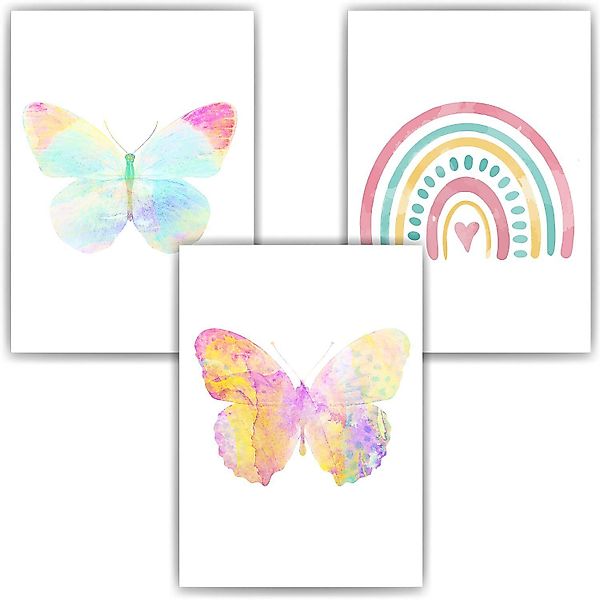 Tigerlino Poster Regenbogen Schmetterling 3er Set günstig online kaufen