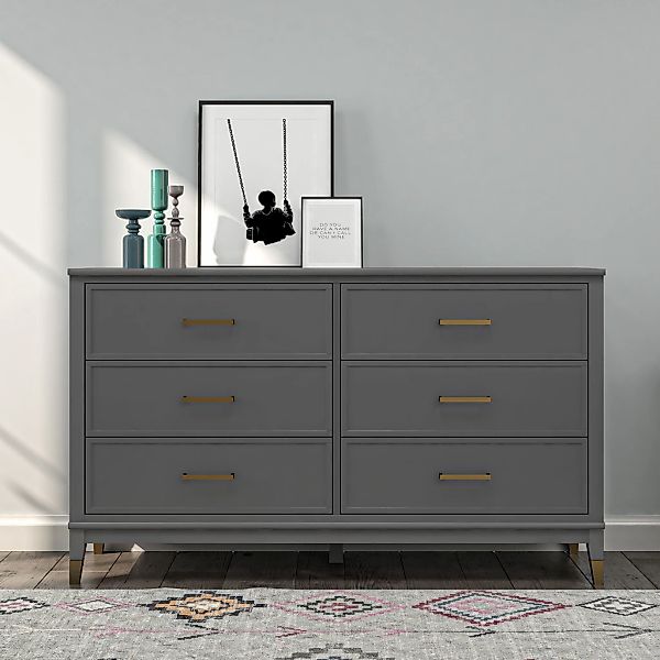 CosmoLiving by Cosmopolitan Kommode "Westerleigh" mit 6 Schubladen, MDF, Be günstig online kaufen