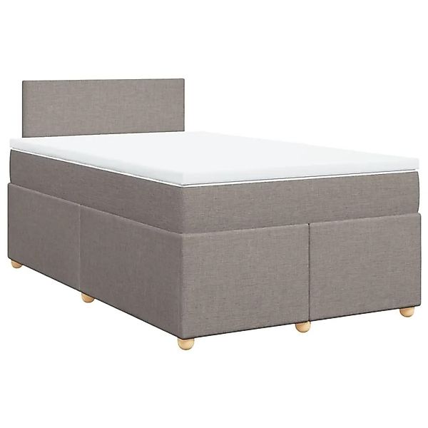 vidaXL Boxspringbett mit Matratze Taupe 120x200 cm Stoff 3288944 günstig online kaufen