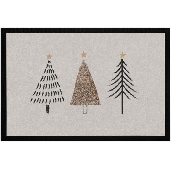 MoonWorks Fußmatte Fußmatte Winter Bäume Skandi günstig online kaufen