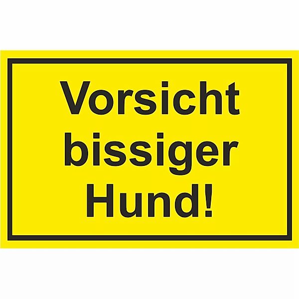 Warn- und Hinweissschild Vorsicht Bissiger Hund 30 cm x 20 cm PST günstig online kaufen