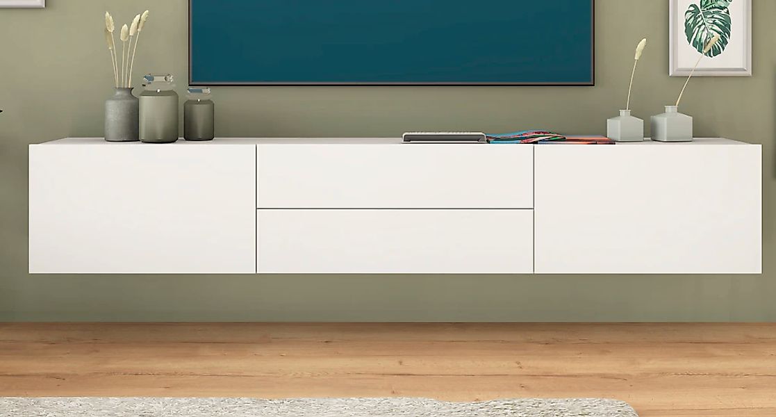 borchardt Möbel Lowboard "Sophia", Breite 200 cm mit 2 Klappen und 2 Schubk günstig online kaufen