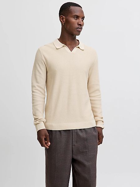 Jack & Jones Polokragenpullover "JPRBLAEASTON KNIT SPLIT NECK LS SN" günstig online kaufen