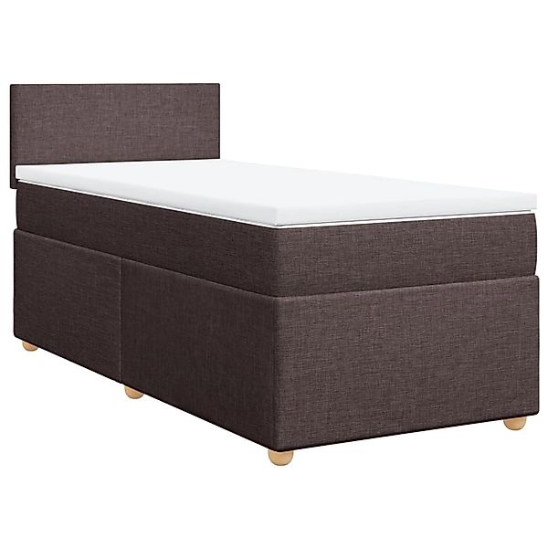 vidaXL Boxspringbett mit Matratze Dunkelbraun 90x190 cm Stoff2098396 günstig online kaufen