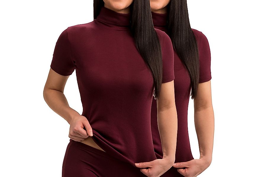 HERMKO Unterziehshirt 17855 (Pack, 2er) Baumwolle/Modal, Kurzarmshirt mit R günstig online kaufen