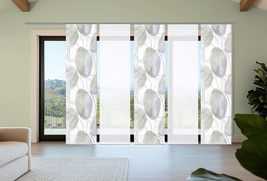 HOME in green Schiebegardine "ELLRIK" Paneelwagen 5 Stk. tlg. Bambusoptik, günstig online kaufen