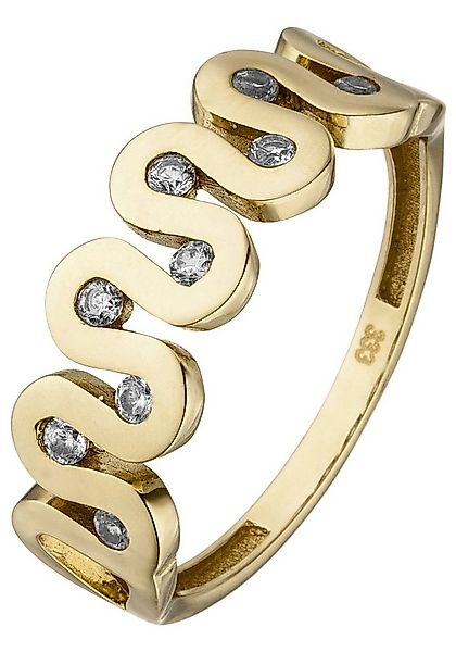 JOBO Fingerring, 333 Gold mit 9 Zirkonia günstig online kaufen